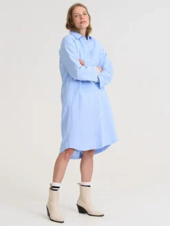 Hameet & Mekot>R-Collection Alissa Puolipellava-paitamekko - Vaaleansininen