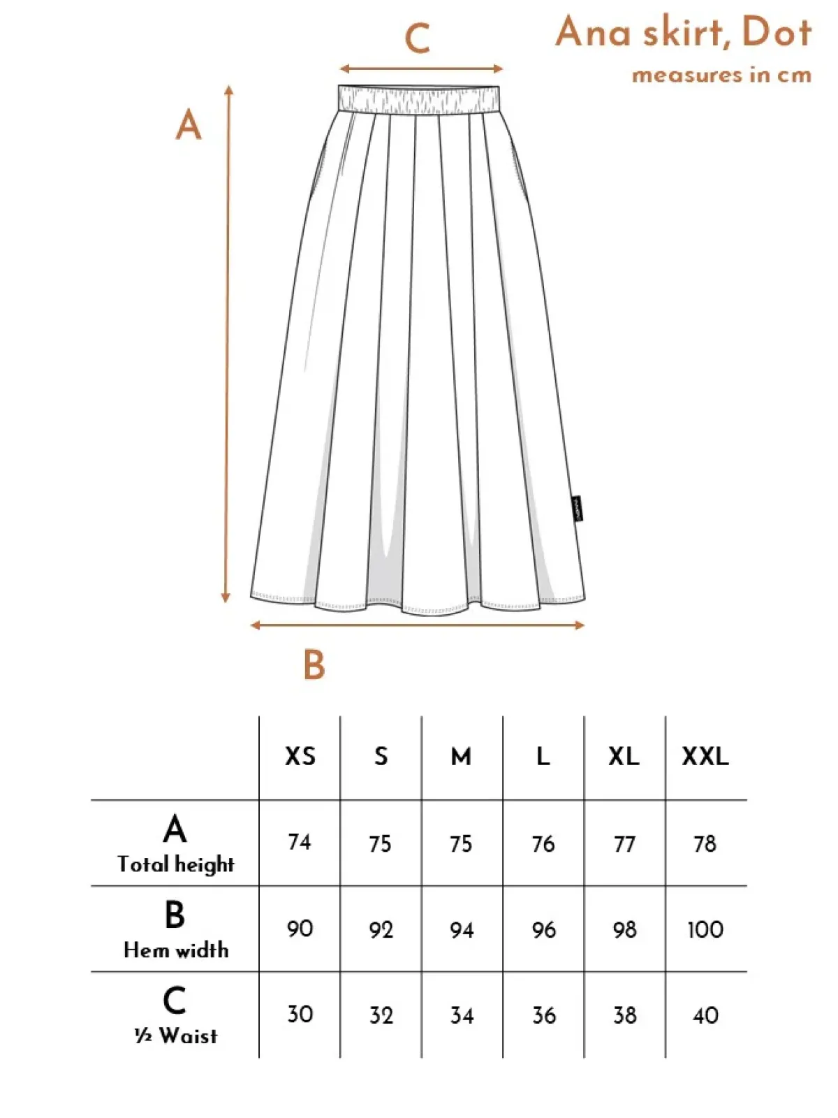 Hameet & Mekot>Aarre Ana Skirt - Black Dot