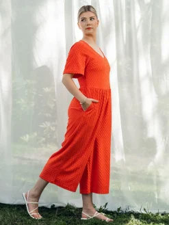 Housut>Aarre Andy Jumpsuit - Square Red