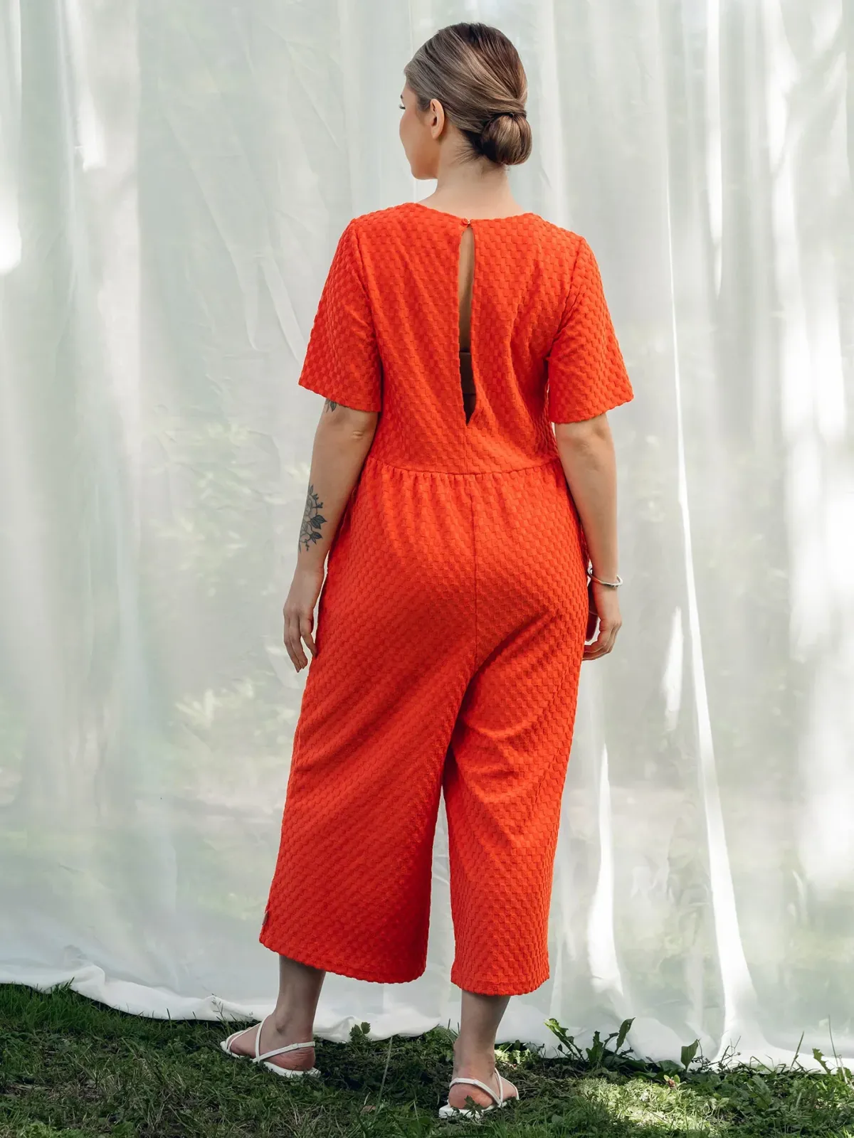 Housut>Aarre Andy Jumpsuit - Square Red