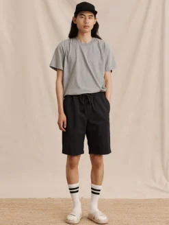 Housut & Shortsit|Shortsit>R-Collection Anorakkishortsit - Musta