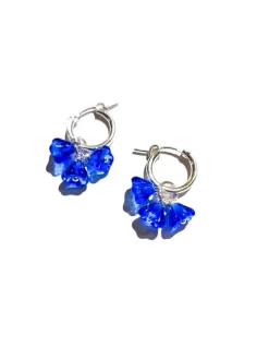 Avaimenperät|Korut>Never Too Lake Blooming Sorbet Blue Sapphire 925 Silver - korvakorut