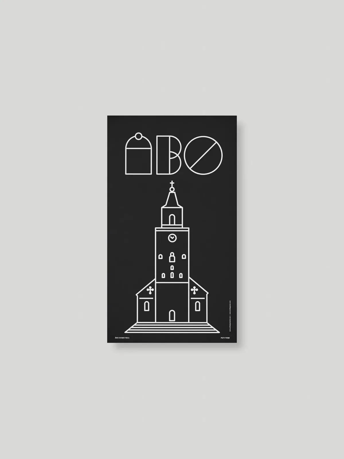Julisteet/printit>PUF + TOMI ÅBO DOMKYRKA JULISTE - BLACK