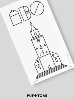 Julisteet/printit>PUF + TOMI ÅBO DOMKYRKA JULISTE - WHITE