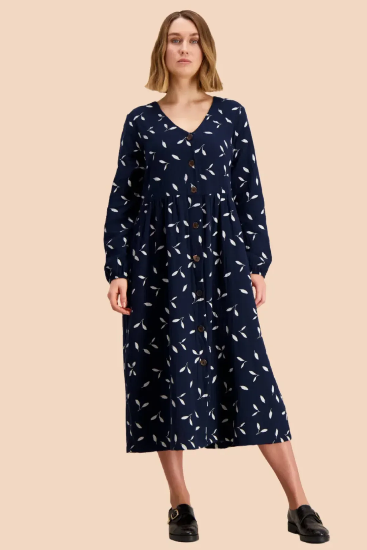 Hameet & Mekot>KAIKO Button Dress - Indigo Wind