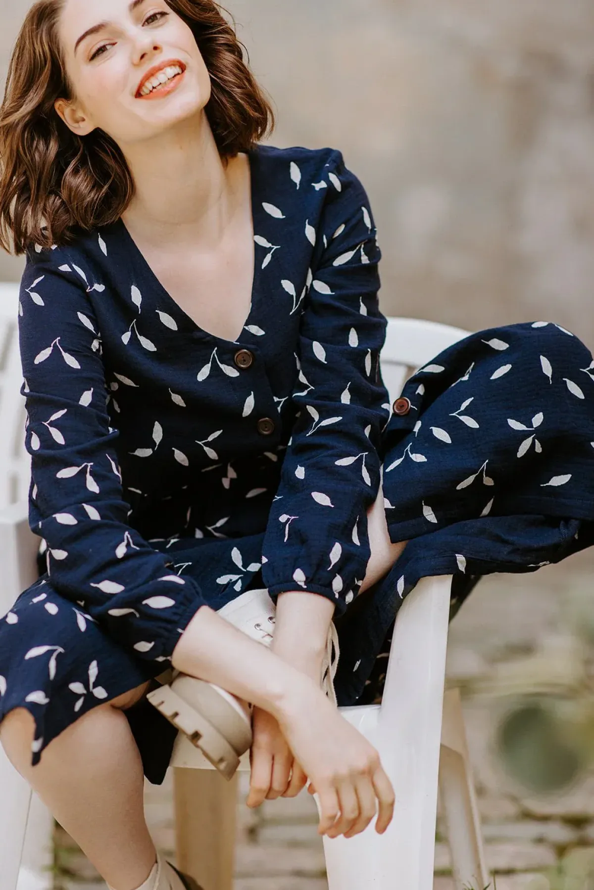 Hameet & Mekot>KAIKO Button Dress - Indigo Wind