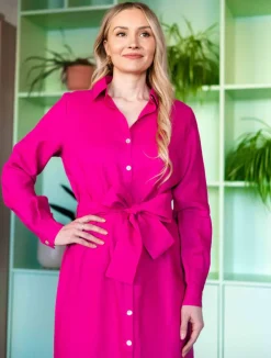 Hameet & Mekot>Nakoa Chloe Linen Dress - Candy Pink