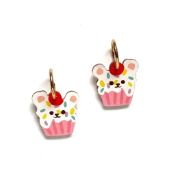 Avaimenperät|Korut>Crazy Granny Design Cupcake - Gold Hoop