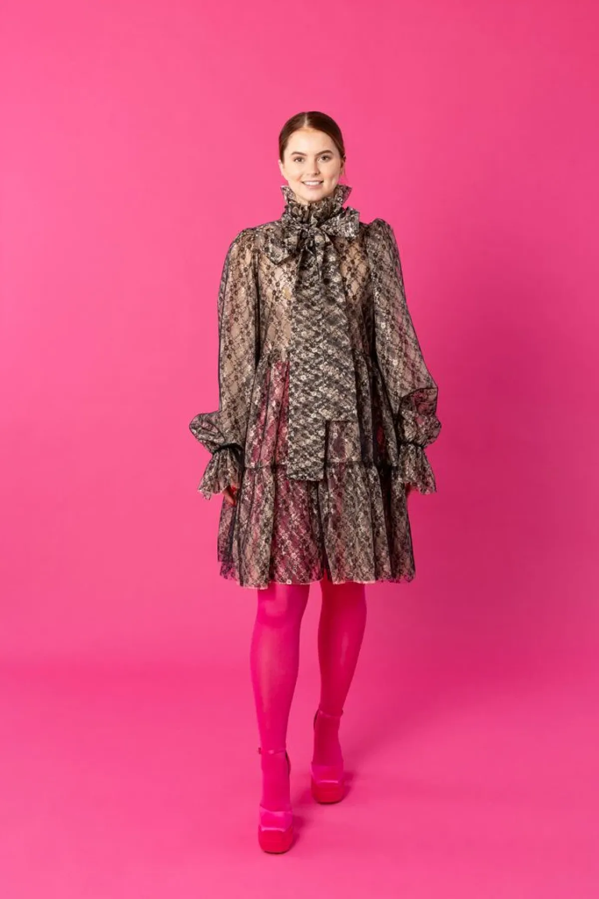 Hameet & Mekot>Miia Halmesmaa Dishy Dress - Lace Black/Nude