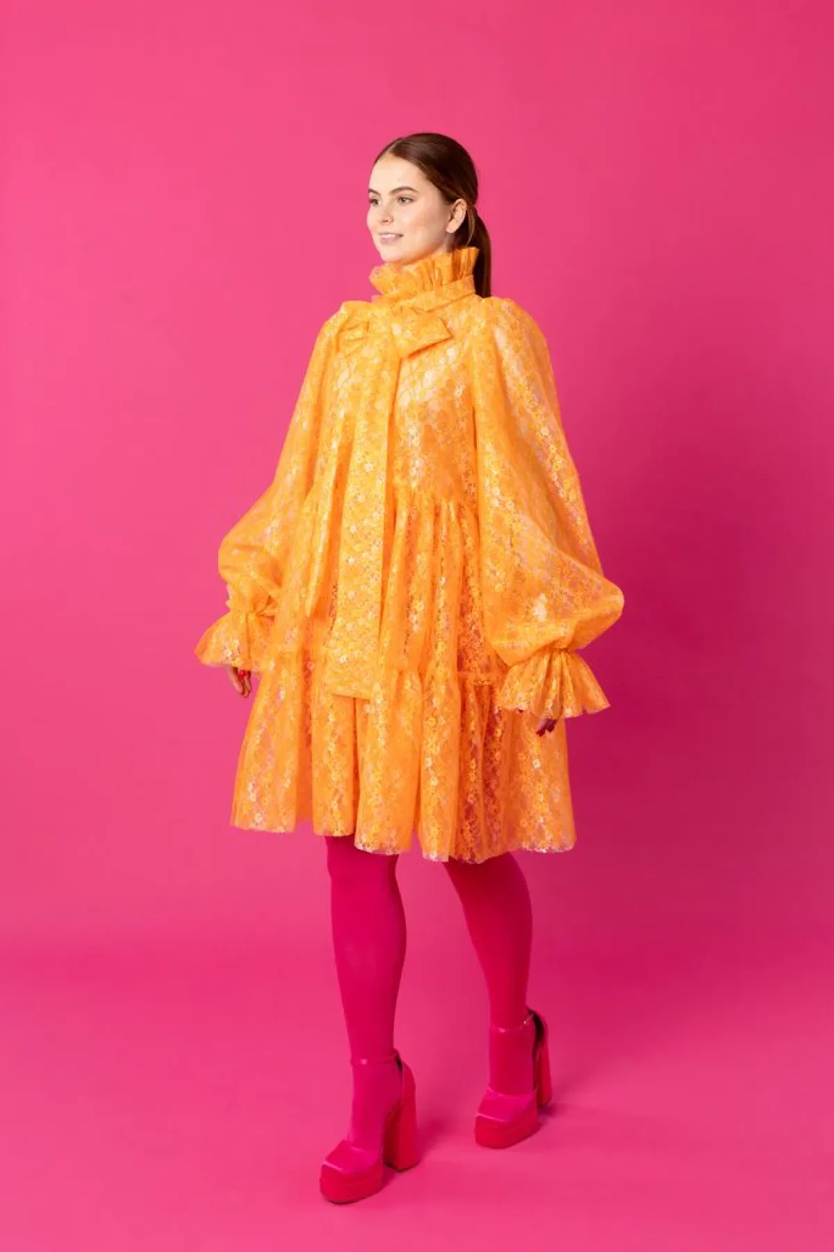 Hameet & Mekot>Miia Halmesmaa Dishy Dress - Lace Orange