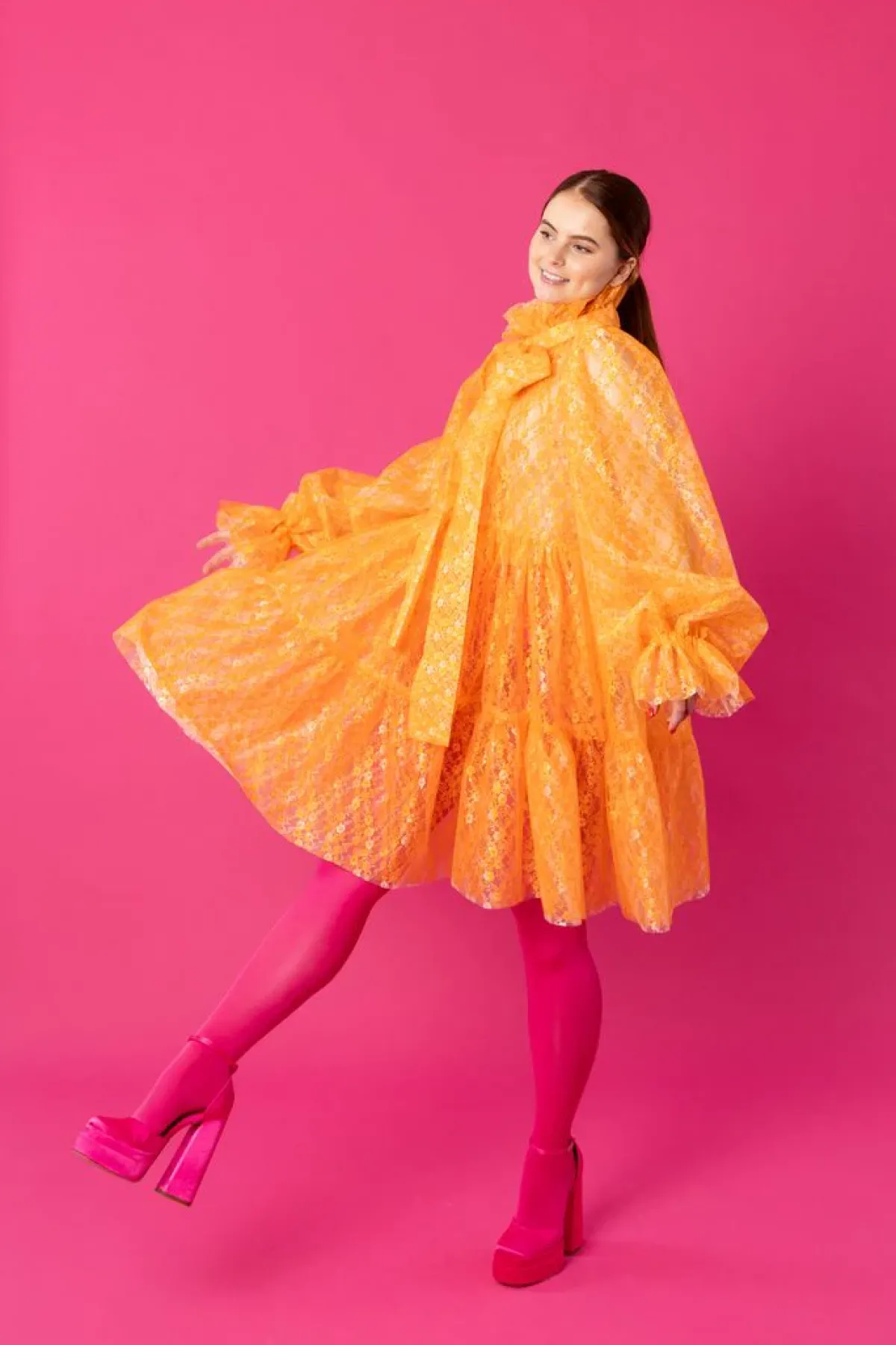 Hameet & Mekot>Miia Halmesmaa Dishy Dress - Lace Orange