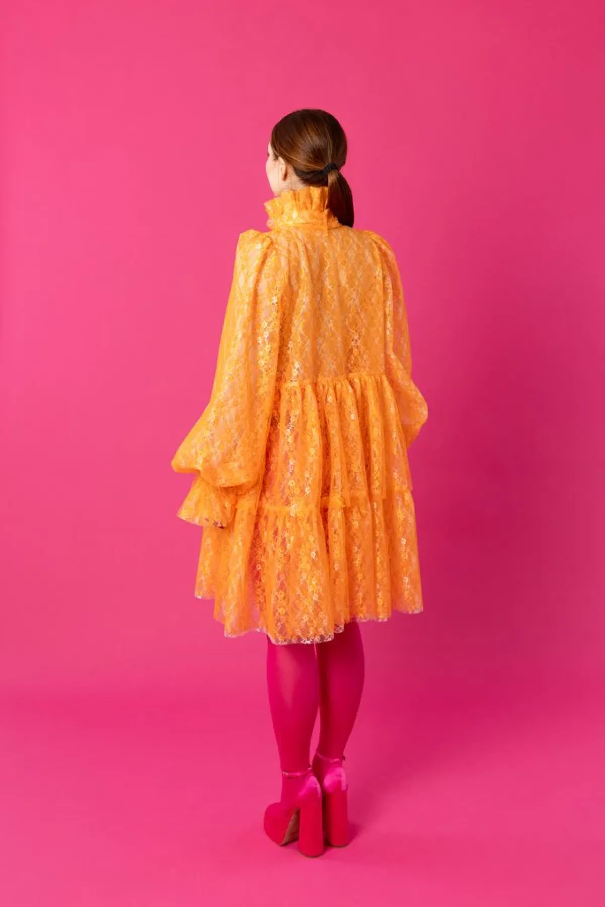 Hameet & Mekot>Miia Halmesmaa Dishy Dress - Lace Orange