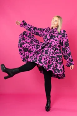 Hameet & Mekot>Miia Halmesmaa Dishy Dress - Pinkki Kukka