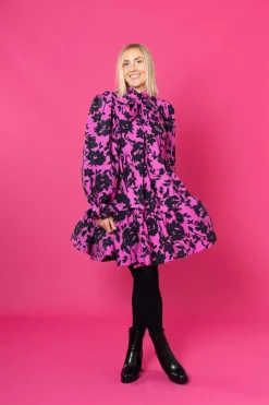 Hameet & Mekot>Miia Halmesmaa Dishy Dress - Pinkki Kukka