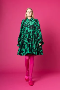 Hameet & Mekot>Miia Halmesmaa Dishy Dress - Vihreä Kukka