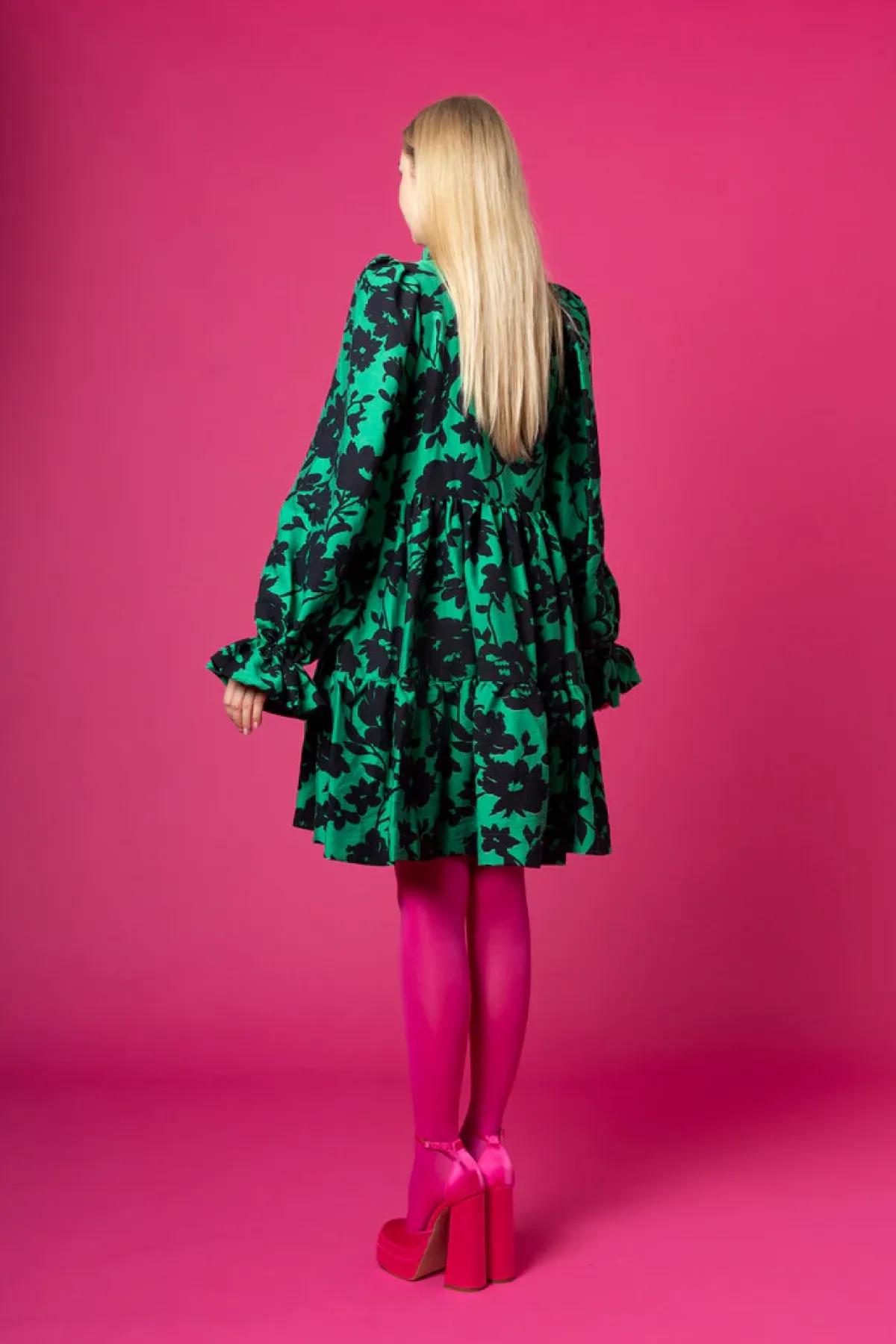 Hameet & Mekot>Miia Halmesmaa Dishy Dress - Vihreä Kukka