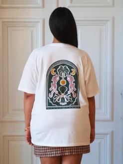 T-paidat|Paidat>Uhana Easy Tiger Oversize T-shirt - White