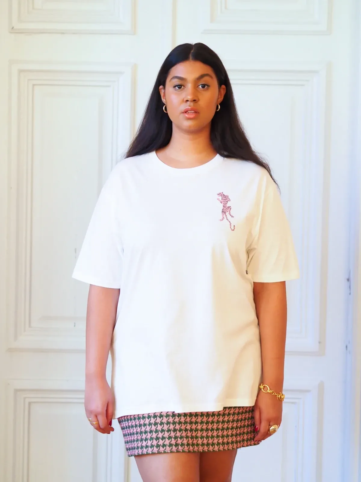 T-paidat|Paidat>Uhana Easy Tiger Oversize T-shirt - White