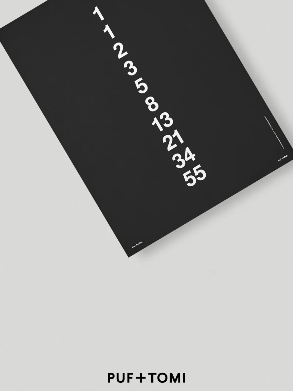 Julisteet/printit>PUF + TOMI FIBONACCI JULISTE - BLACK