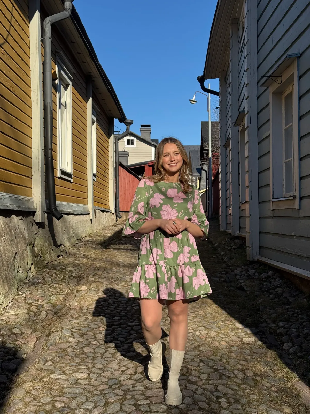 Hameet & Mekot>Barfàl Floral Blush Frill Dress