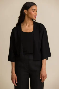 Takit>Voglia Florence Kimono Neuletakki - Musta