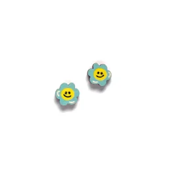 Avaimenperät|Korut>Crazy Granny Design Flower Power Blue - Mini Studs