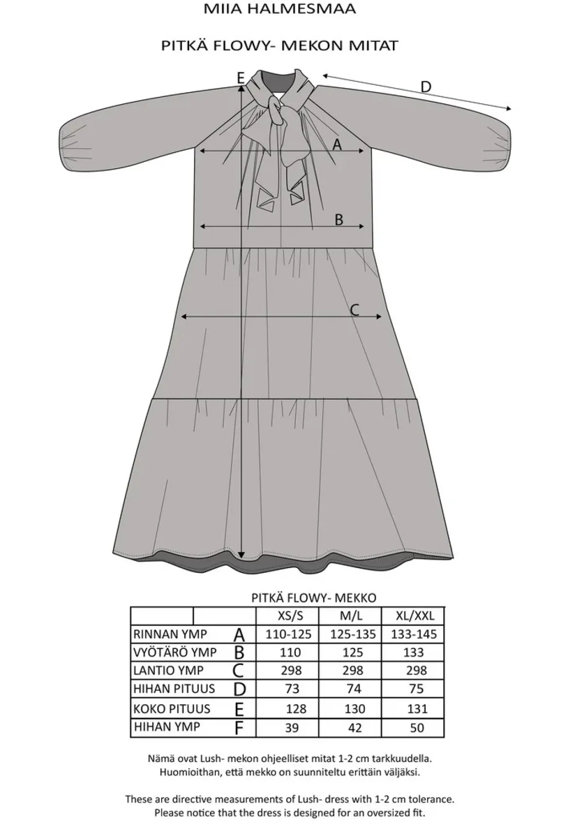 Hameet & Mekot>Miia Halmesmaa Flowy Long Dress - Kukkaniitty