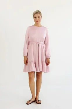 Hameet & Mekot>Gauhar Frill Dress Rose