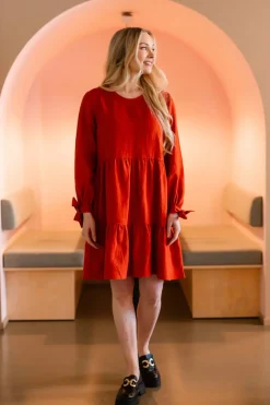 Hameet & Mekot>Nakoa Hailey Dress - Burnt Orange