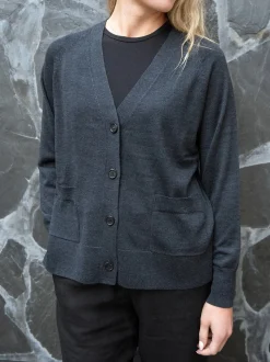 Paidat|Neuleet>CUOSI HERMIONE Merinovillatakki - Tummanharmaa