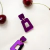 Avaimenperät|Korut>MAMAkoru Kuvio korvikset - Violetti