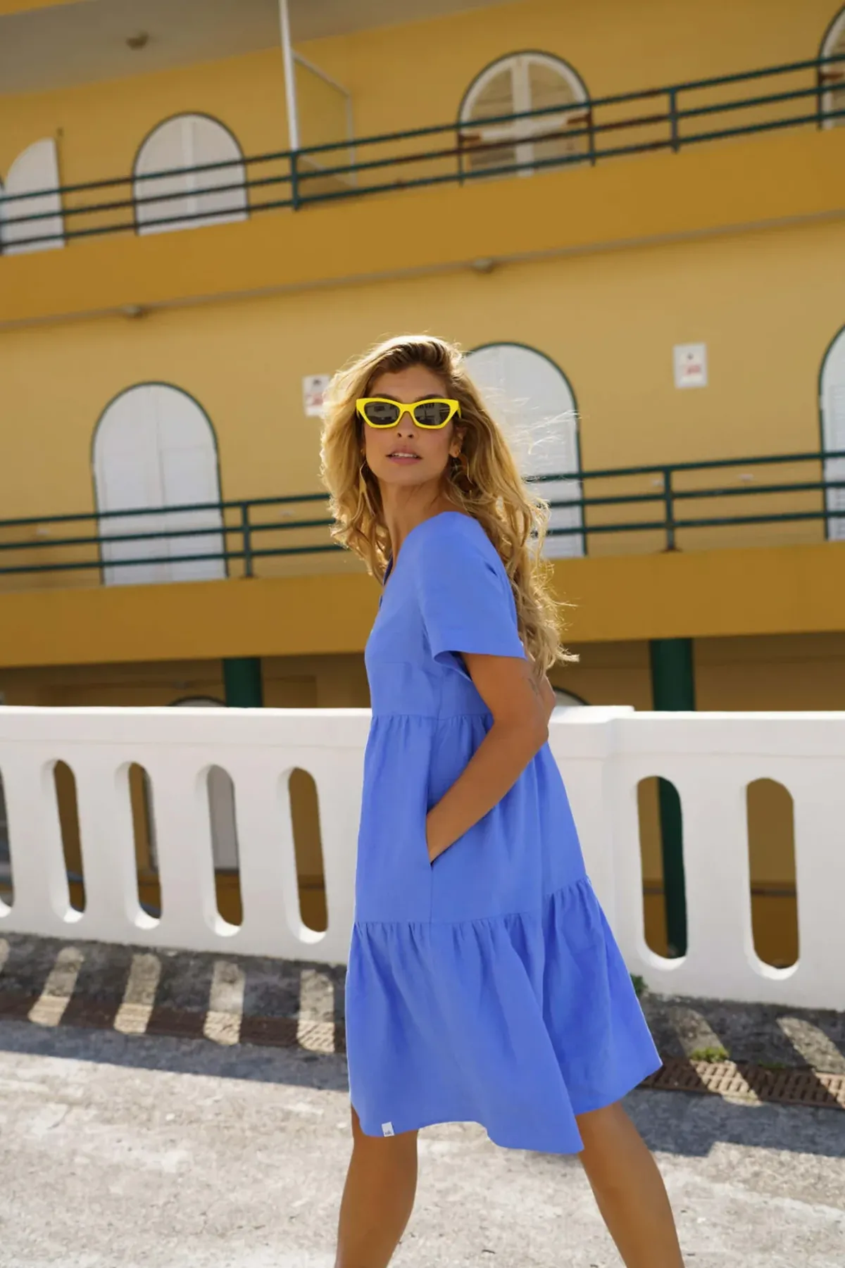 Hameet & Mekot>Nakoa Layered Dress - Marina Blue