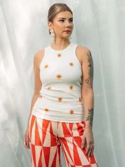 T-paidat|Paidat>Aarre Leo Rib Top - Golden Sun