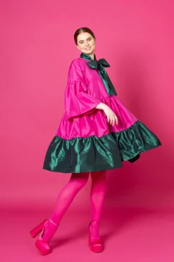 Hameet & Mekot>Miia Halmesmaa Lush Dress - Pinkki/Vihreä M/L