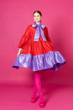 Hameet & Mekot>Miia Halmesmaa Lush Dress - Punainen/Laventeli M/L