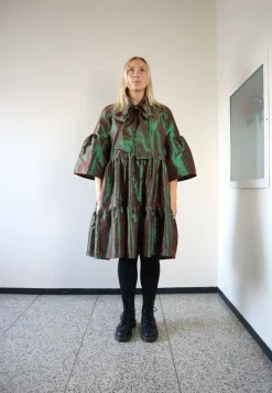 Hameet & Mekot>Miia Halmesmaa Lush Dress - Vihreä / Viininpunainen