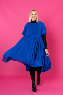 Hameet & Mekot>Miia Halmesmaa Lush Dress Puhvihihoilla - Glitter Sininen M/L
