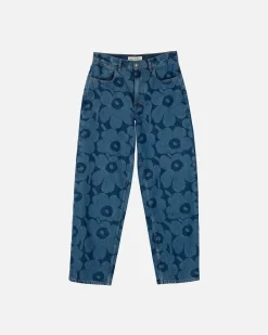 Löydöt|Housut>Marimekko Maridenim Barrel Unikko - Farkut