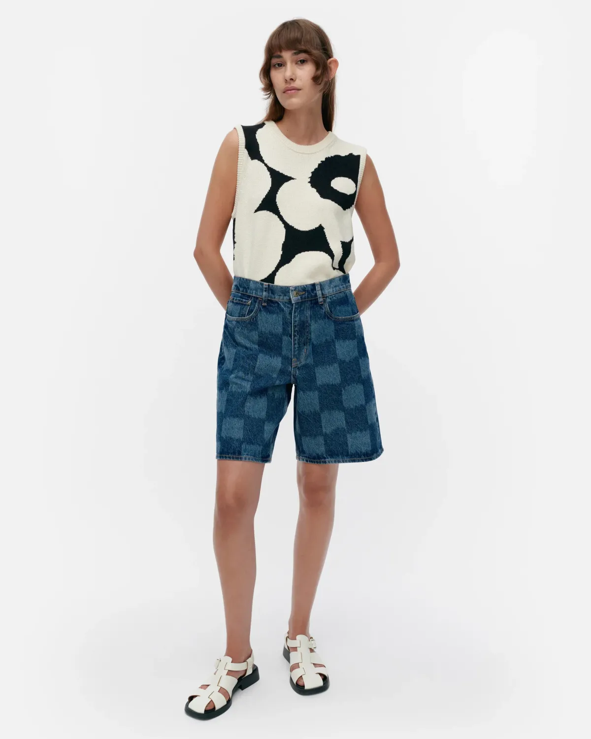 Housut & Shortsit|Shortsit>Marimekko Maridenim Marssi Jäkälä - Farkkushortsit