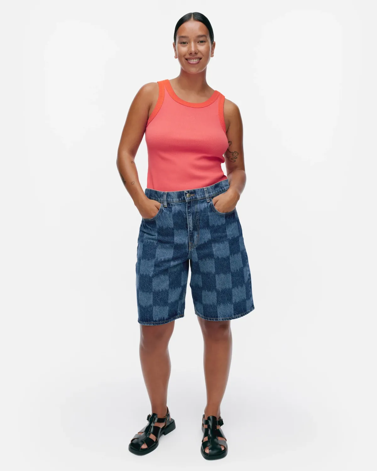 Housut & Shortsit|Shortsit>Marimekko Maridenim Marssi Jäkälä - Farkkushortsit