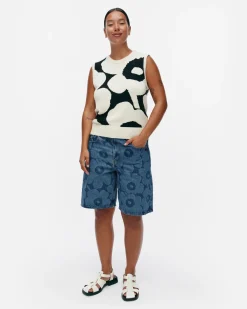 Housut & Shortsit|Shortsit>Marimekko Maridenim Marssi Unikko - Farkkushortsit