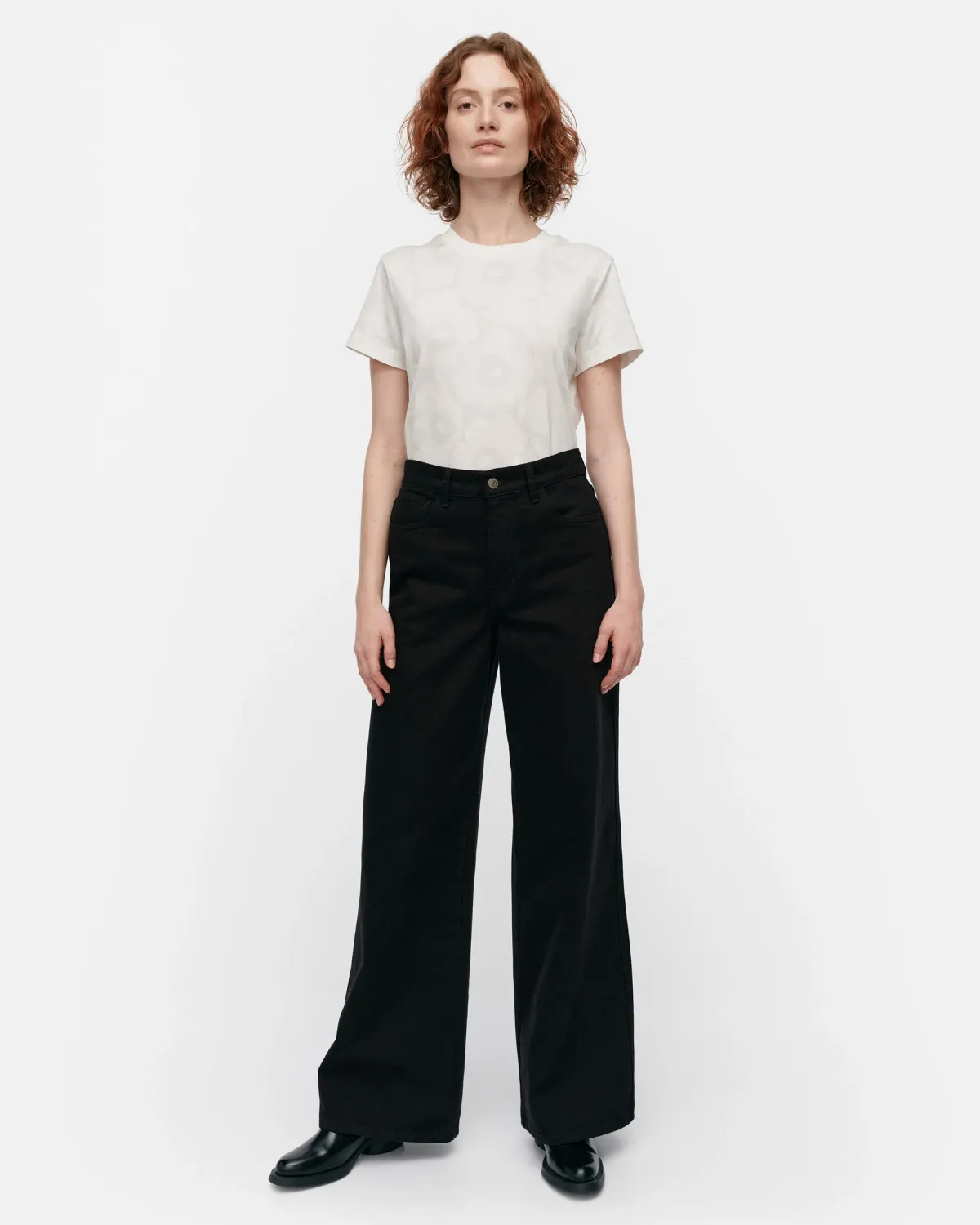 Löydöt|Housut>Marimekko Maridenim Wide Black - Farkut