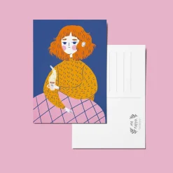 Julisteet/printit>Mia Minerva - Postikortti