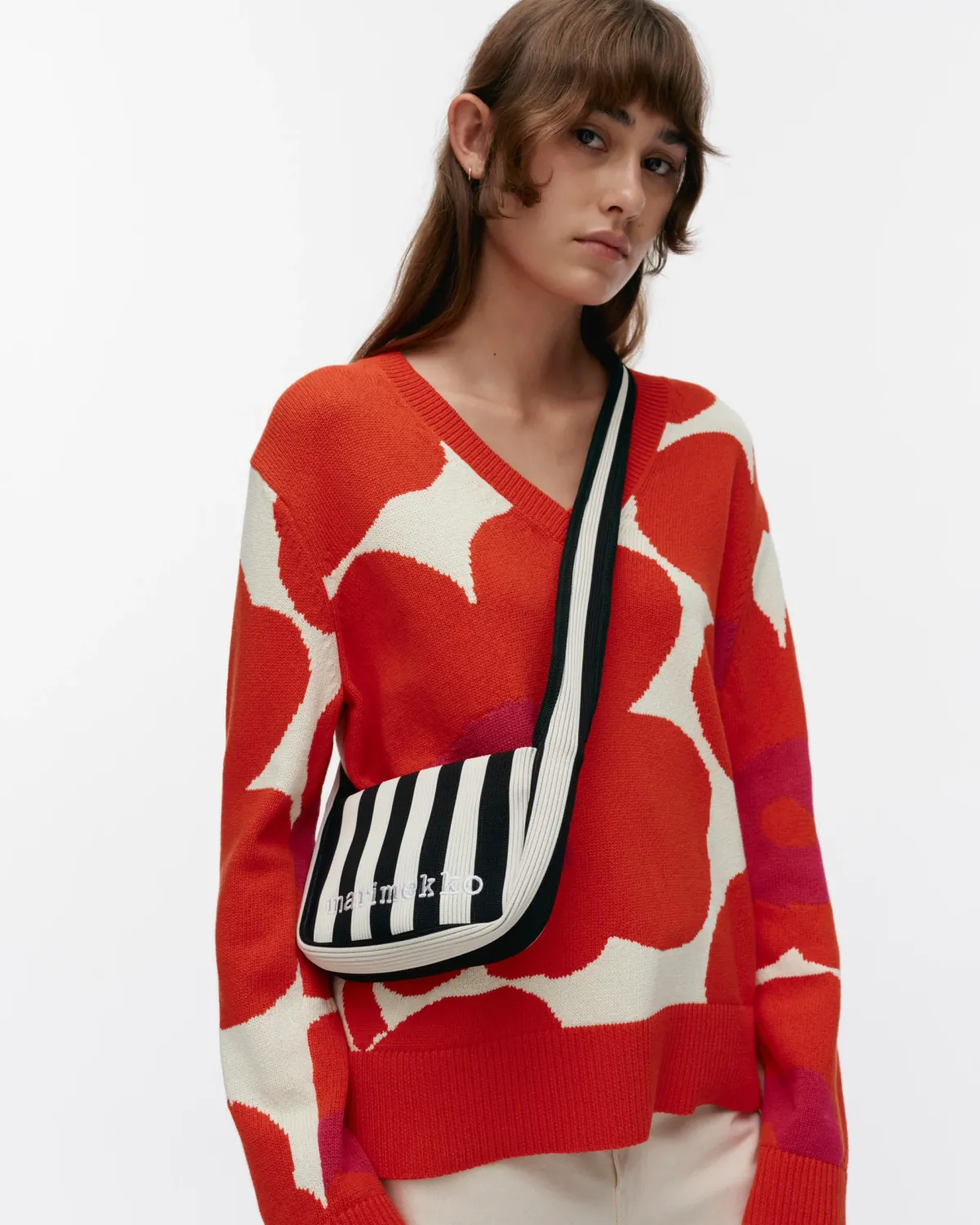Laukut|Avaimenperät>Marimekko Mini Shoulderbag Merirosvo - Musta/Luonnonvalkoinen