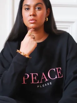 Paidat>Uhana Peace Please Sweatshirt - Black