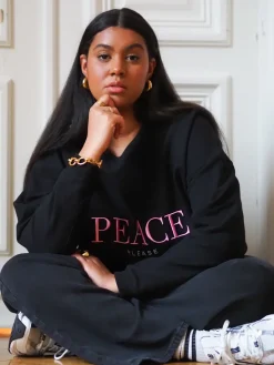 Paidat>Uhana Peace Please Sweatshirt - Black