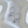 Avaimenperät|Korut>Paloina Pear Hoops - Speckled Silver