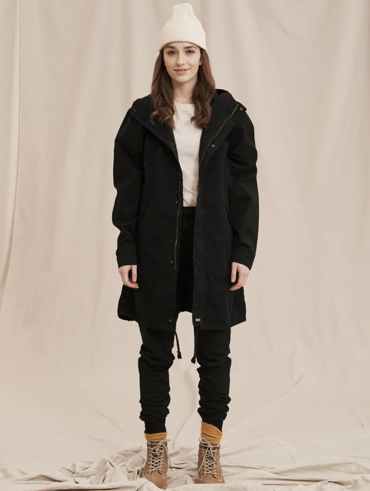 Takit|Takit>R-Collection Pitkä Anorakki Musta