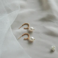 Avaimenperät|Korut>LiLa Design Pärla Bubbel hoops Golden hour