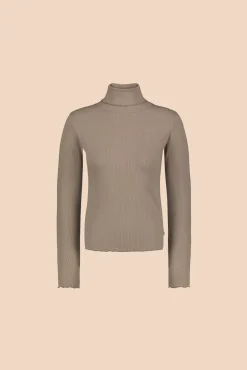 Paidat>KAIKO Rib Rollneck - Taupe